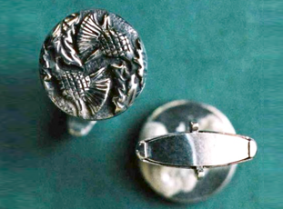 Sterling Silver Double Thistle Cufflinks...